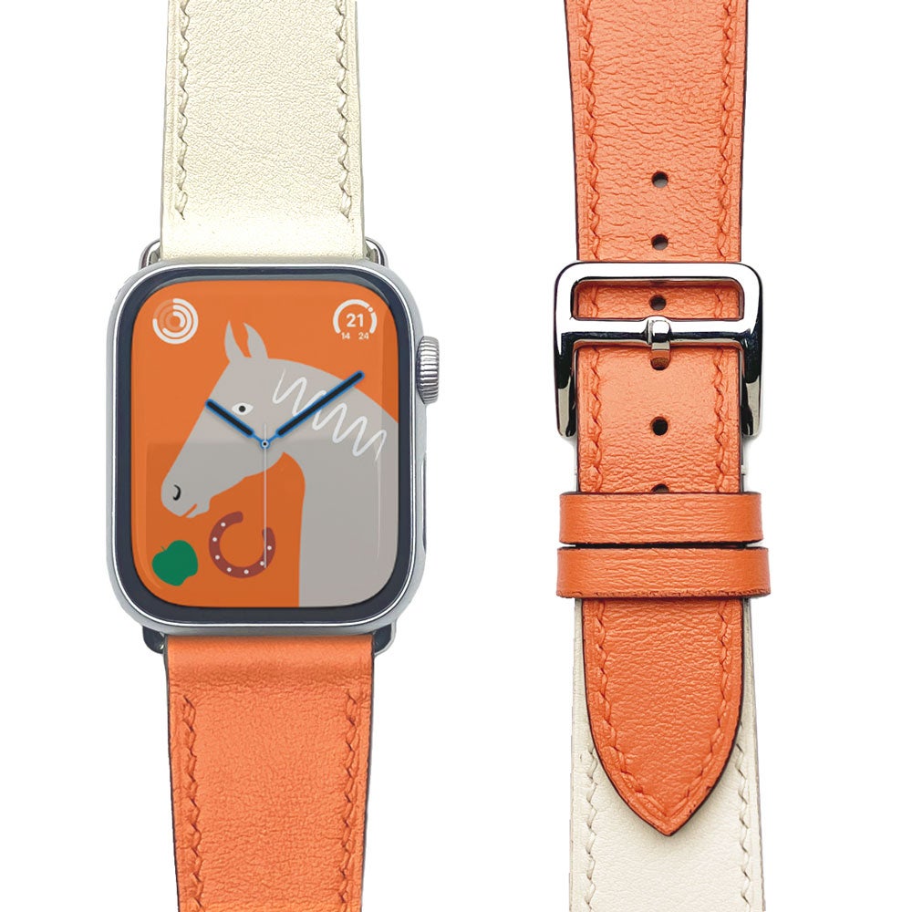 2852 未使用　Apple Watch エルメス　オレンジ　レザー　スイフト 2852 未使用 Apple Watch エルメス オレンジ レザー スイフト 2852 未